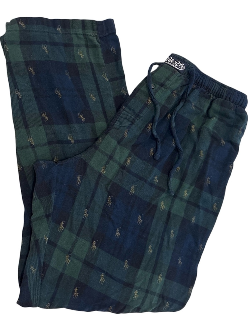 Polo by Ralph Lauren Green/Blue Plaid Lounge Pants Mens Large